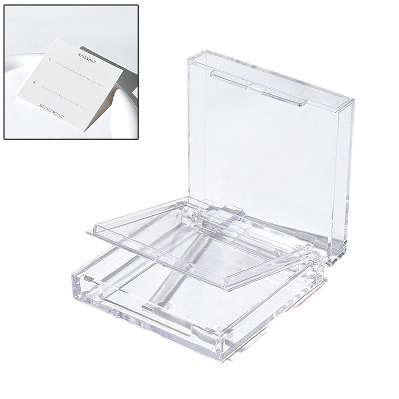 

Двухслойный чехол для демонстрации ногтей, прозрачный акриловый чехол для хранения накладных ногтей, многофункциональный контейнер для хранения накладных ногтей прозрачный