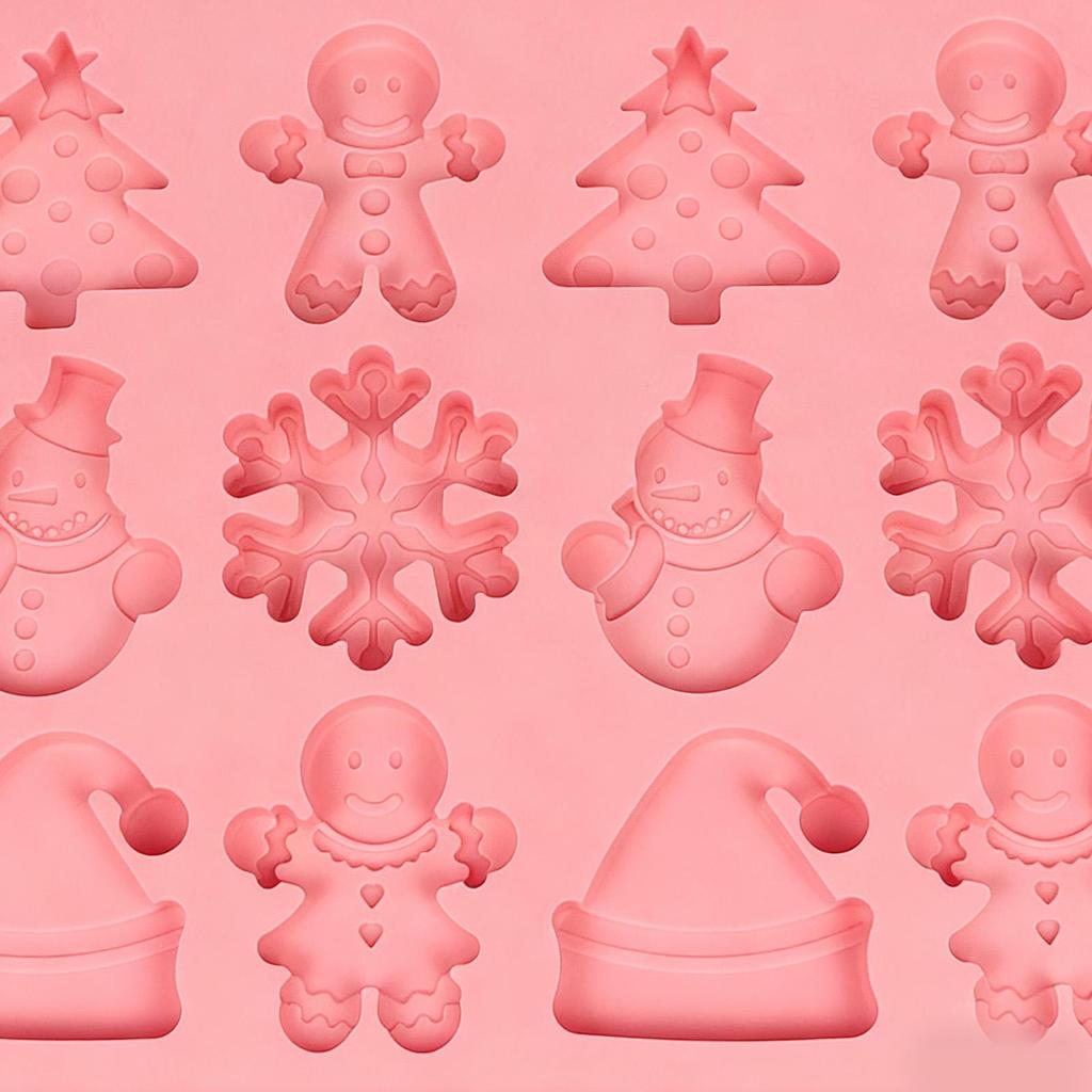Christmas Silicone Molds Christmas Decor Flexible Silicone Easy Release Candy Molds For Girls Beginner Handicraft Lovers Candy