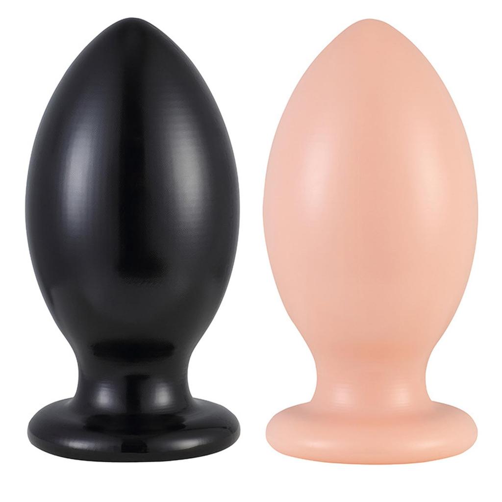Ifukens Dildo for Thick Anal Anal Expansion Soft Dildo with Suction Extra Thick Size Oval Bud Shaped Anal Plug Anal Male Anal Anal Soft PVC Skin