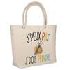 Beach Bag - PLANETEE - J'peux Pas Painting - Cotton - Beige - Printed In France