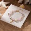 Starfish Conch Stone Beaded Bracelets Simple Beads Bracelets Adjustable Length Bracelets Sea Themed Beach Jewelry for Women Girls