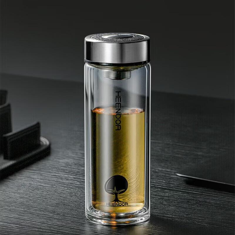 Xino XN-6605 Double-Layer Glass Tea Infuser Mug