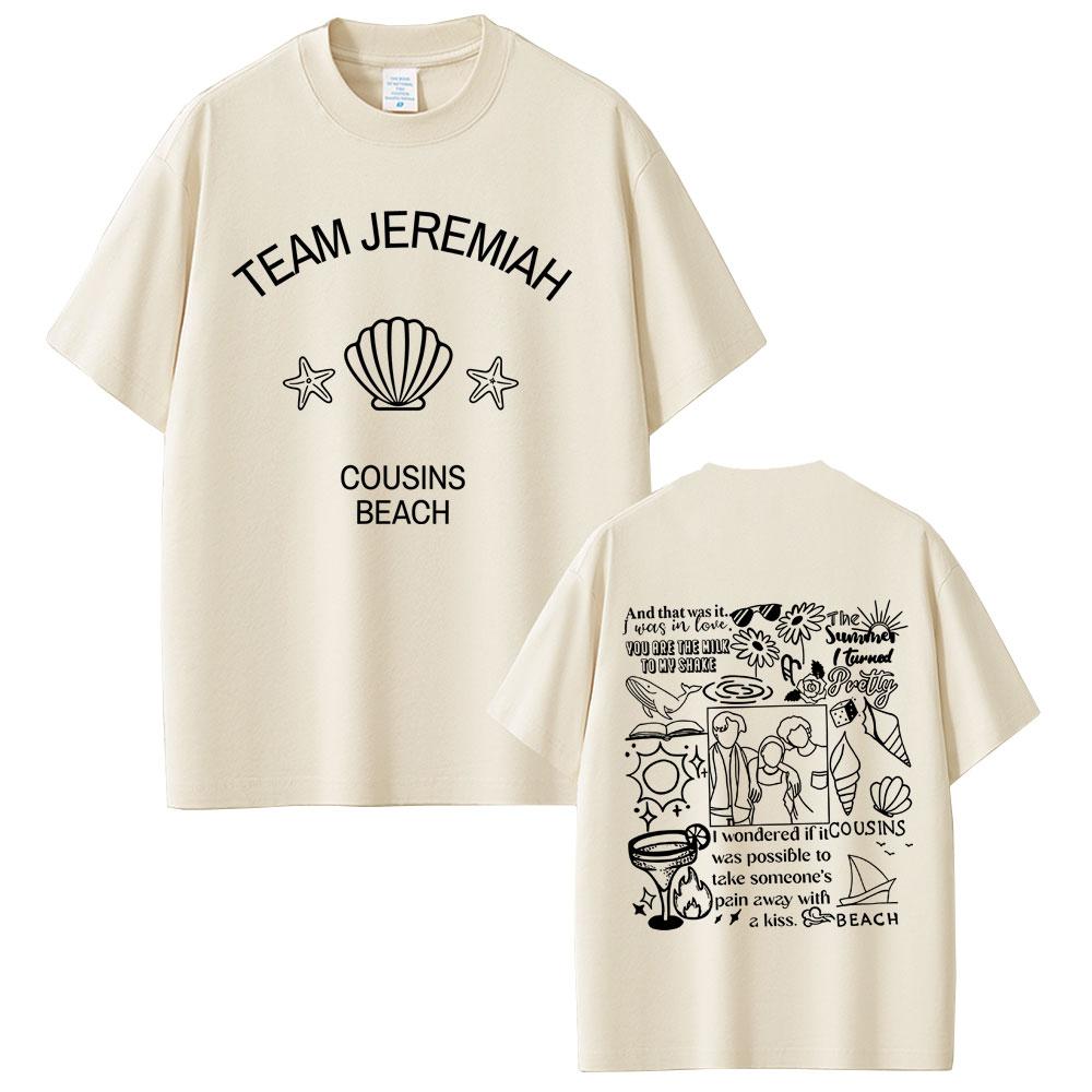 TV Play L'estate in cui sono diventata bella Squadra Jeremiah Cugini Spiaggia Stampa Grafica Maglietta Unisex Donna Casual Cotone Magliette Oversize