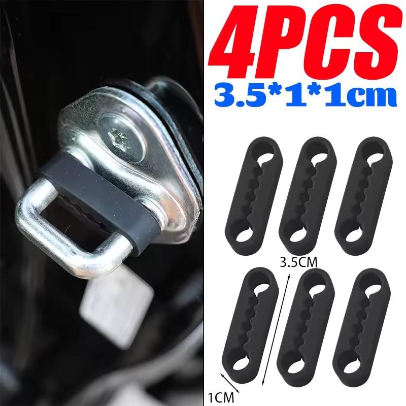 Silicone Auto Door Lock Buckle Damping Pads Shock Absorber Cushion Anti Rattle Soundproof Gaskets Universal Vehicle Protector