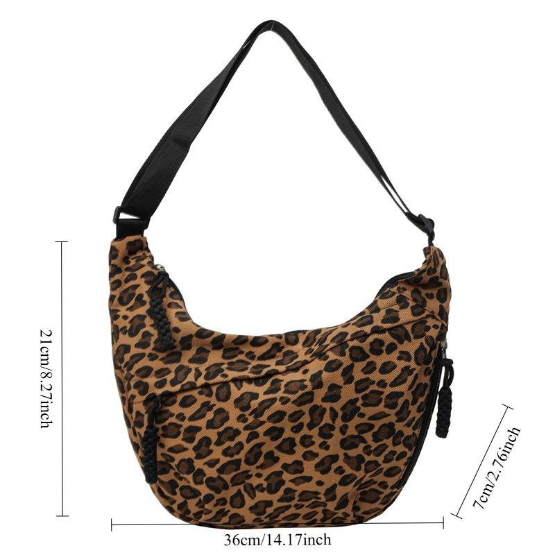 Leopard Print Best Selling Crossbody Bag Sporty and Casual Single Shoulder Bag Popular and Versatile Dumpling Bag