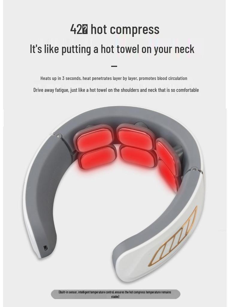 Multifunktionales Nackenmassagegerät mit elektromagnetischer Impulstherapie