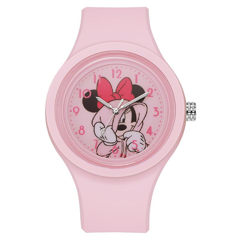 Disney Mickey Children s Watch Girls Disney Cartoon Minnie Silicone Children s Watch Animation Peripheral Birthday Gift Boy Toy