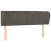 Tête de lit - Maison Exclusive - avec oreilles - Velours gris foncé - 147 x 23 x 78/88 cm