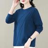 Autumn Long-sleeved Shirt for Women New Large-size Women's Loose Top Middle-aged Mothers Slim and Versatile Base Shirt