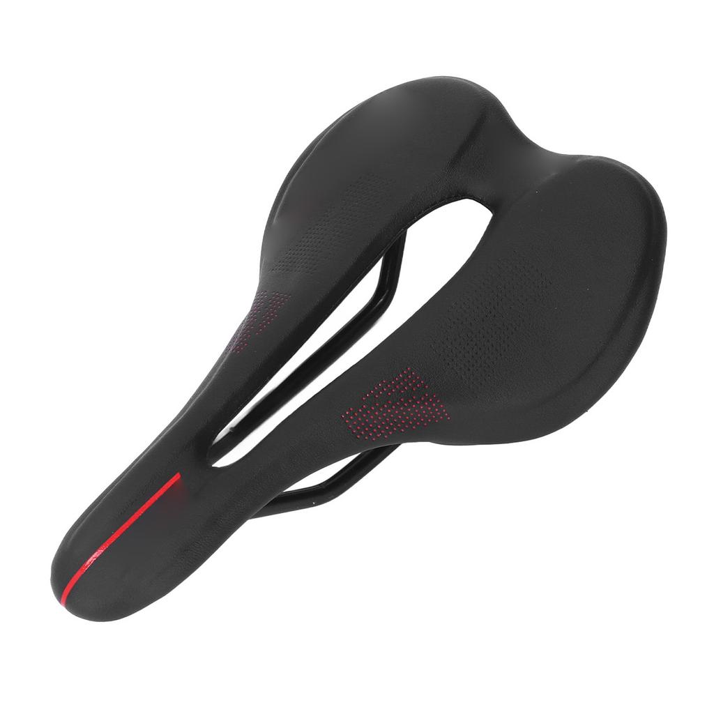 Bike Saddle Shock Absorbing Comfort PU Microfiber Leather Mountain Bike Seat for Road Bike Riding