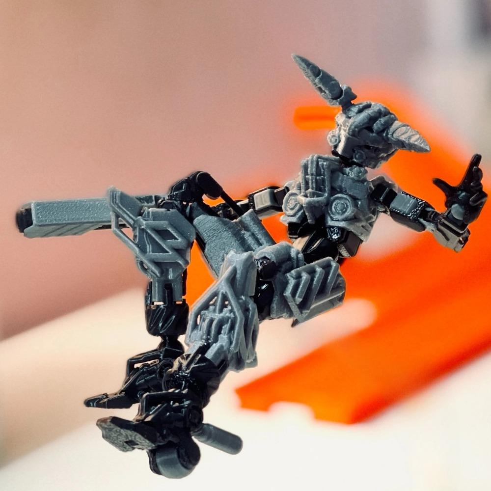 MOC Building Blocks Movable Joints Human Skeletons Armed Rabbits Mecha Weapons Assembled Models Ornaments Puzzle Toys Gifts