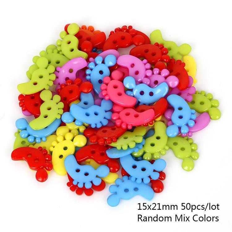 Colorful Plastic Button Set: Heart, Star, Butterfly, Round - DIY Jewelry Craft Accessories