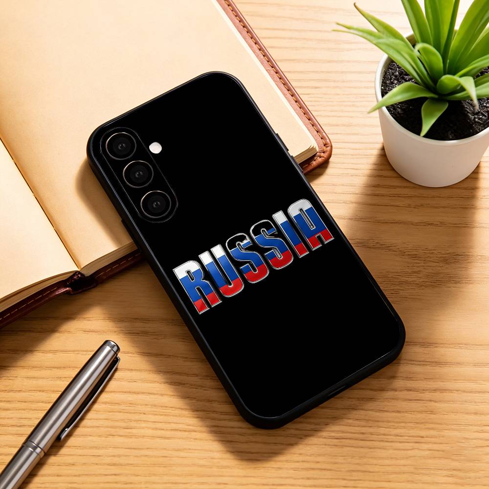 Russia F-Flag National Emblem  Phone Case For Samsung Galaxy A73,A72,A71,A70,A53,A52,A51,Others Soft Black Cover