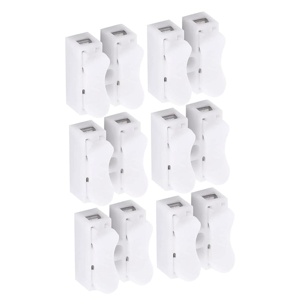 Quick Terminal, 100pcs Quick Splice Wire Terminals T-Tap Self-Stripping 10A 220V 2 Pin Push Quick Wire Cable Connector White Wiring Terminal Male