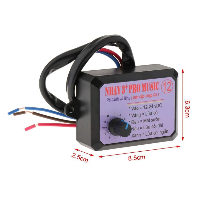 Generic 12V Car Van Electric Horn Controller Set Boat Ship Accessory Replace Parts Lightweight Adjustable Knob Universal