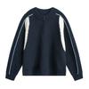 Men S Couple Color Block Half Zip Round Neck Warm Knit Sweater