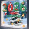 2026 Christmas Window Stickers Santa Claus Snowflake Star Pattern Glass Xmas Decals Indoor Holiday Decoration