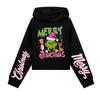 Kids' Casual Fashion Christmas Printed Long Sleeve Hooded Sweatshirt (No Drawstring)