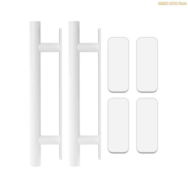 K1AE 2 Pcs Cabinet Wardrobe Pull Door Handle Window Sliding Door Pull Easy Install белый