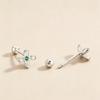 Korean-Japanese Colorful Flower Zirconia Stud Earrings: Cute, Elegant, Simple Design for Women