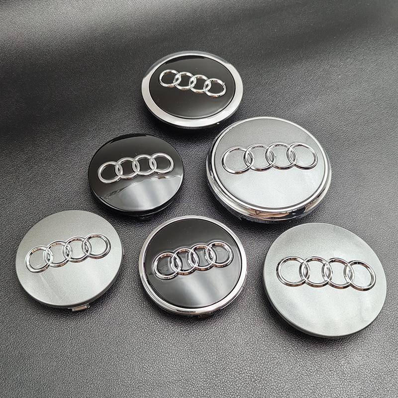 For Audi A5 4pcs 60mm 61mm 68mm 69mm 77mm Audi Hub Caps Car Wheel Center Caps For Audi A1 A2 A3 A4 A5 A6 A7 A8 S3 S6 Q3 Q5 Q7 Accessories