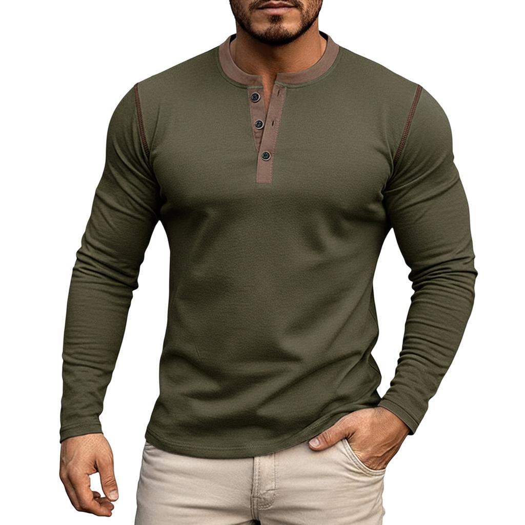 Męskie Kolorowe Bluzki z Długim Rękawem Męskie Codzienne Modne Bluzki z Długim Rękawem