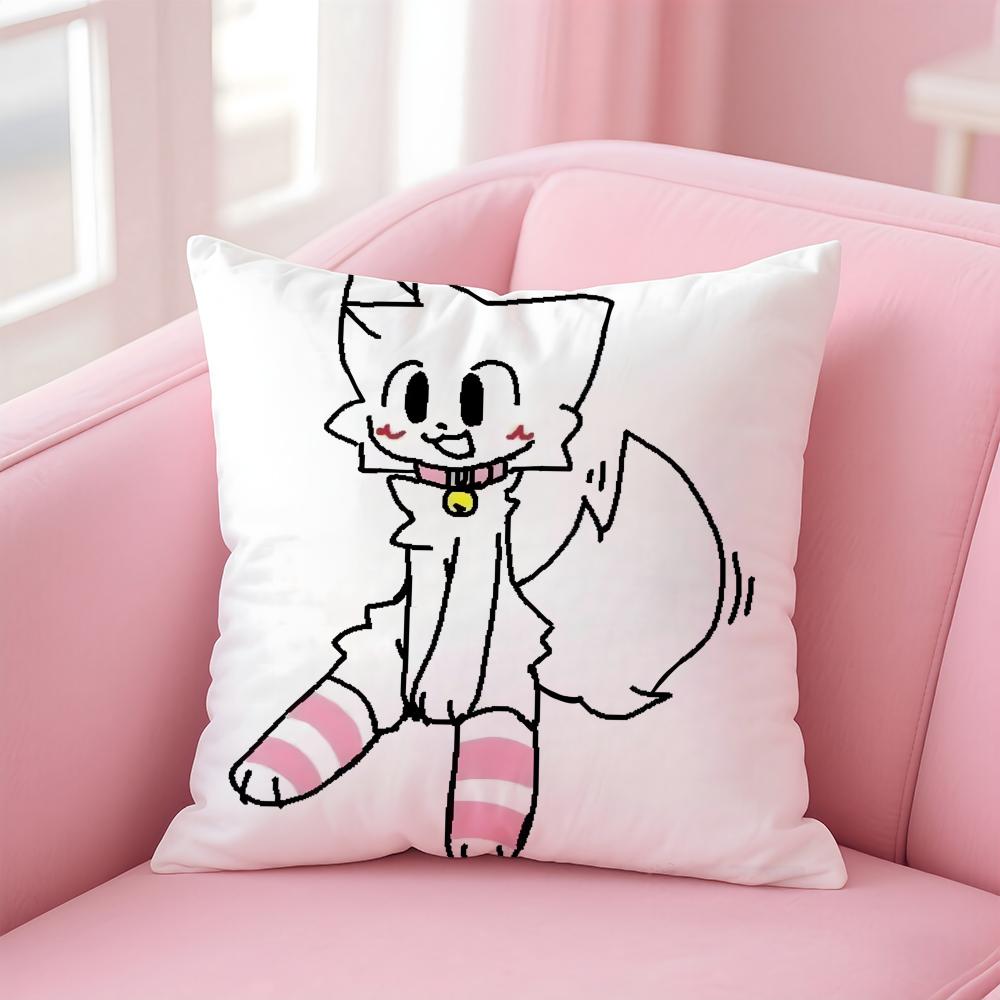 Cartoon F-Furry F-fandom Cushion Cover Comfortable Reversible Pillow Cover Ideal for Car Sofa Bedroom & Beyond