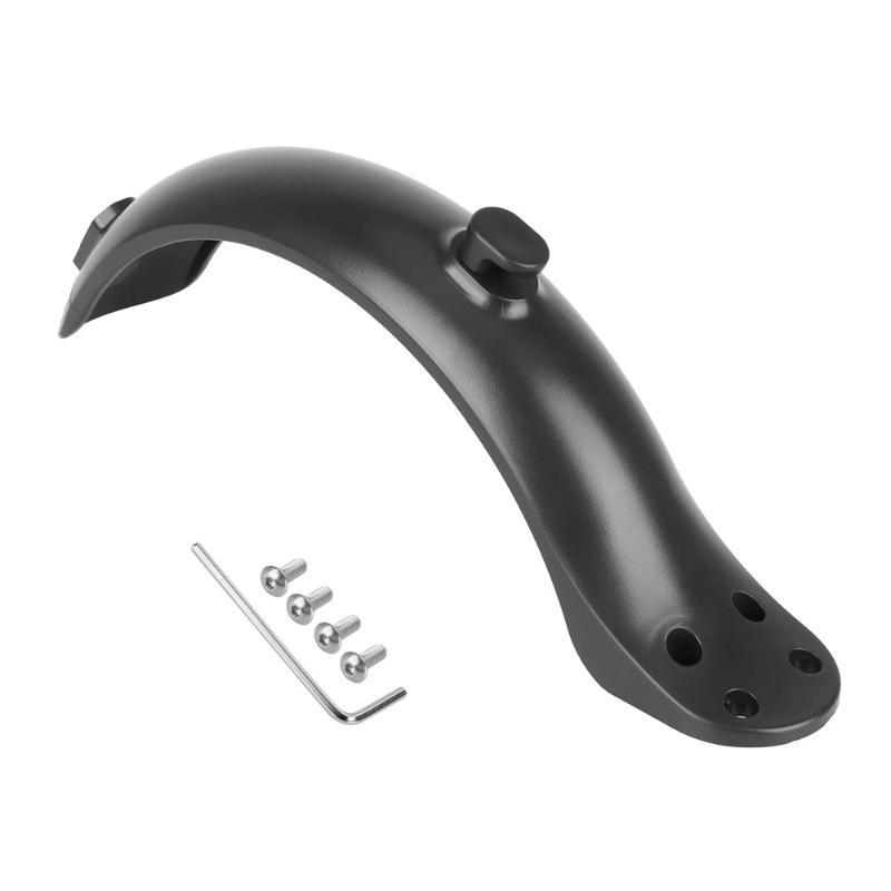 4 Hole Rear Mud Guard with Tail Light Eco-friendly ABS Plastic Replacement Part with Install Wrench for Scooter