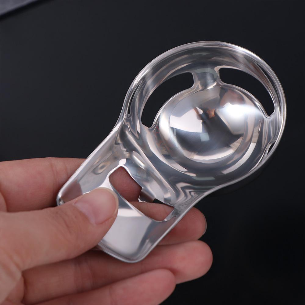 Professional Egg Yolk Separator Spoon Mirror Polishing Egg White Divider Egg Yolk Filter Kitchen
