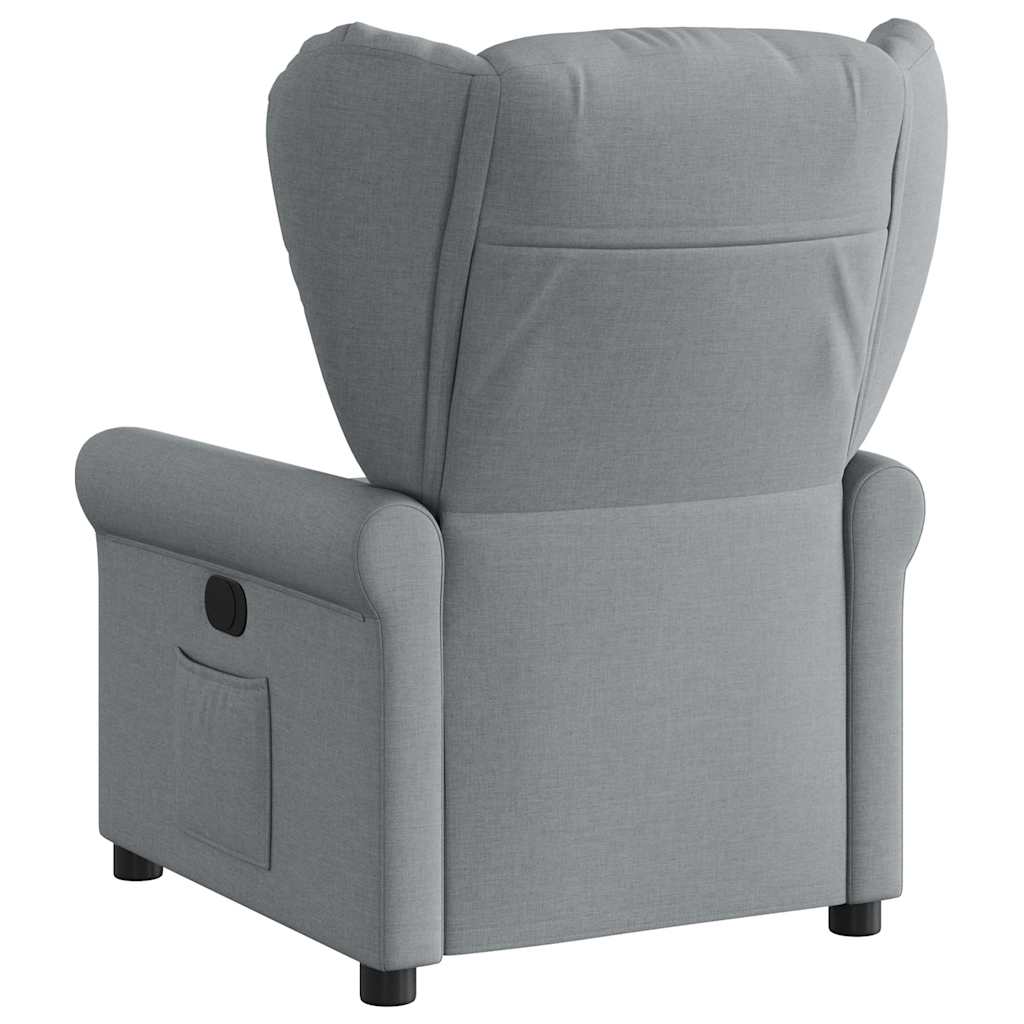 Relaxation Armchair Light Grey Fabric