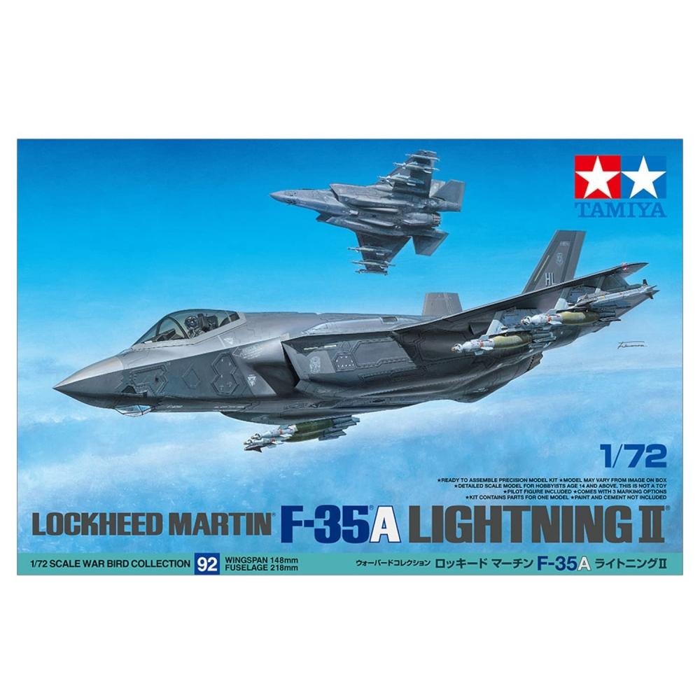 Tamiya 172 Warbird Collection Series No.92 Lockheed Martin F-35A Lightning II Plastic Model 60792