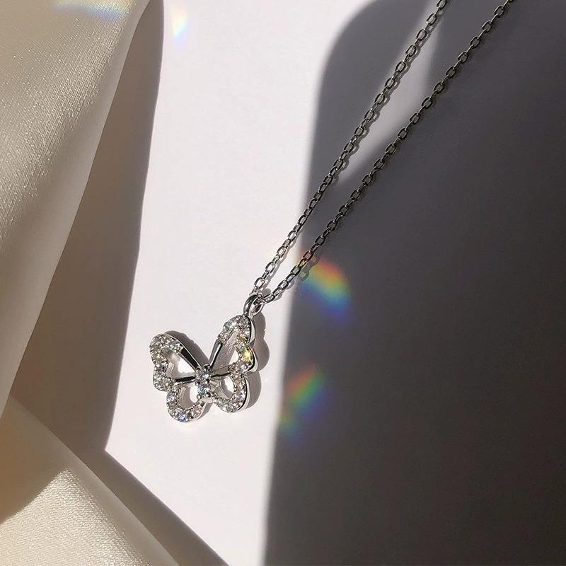 Butterfly Necklace Summer Necklace Year High Design Sense Niche Clavicle Chain Women'S Pendant Premium Durable