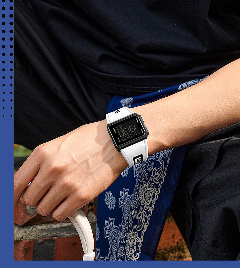 Sanda Sport Luminous Waterproof Casual Wristwatch for Students - Versatile Unisex Digital Timepiece