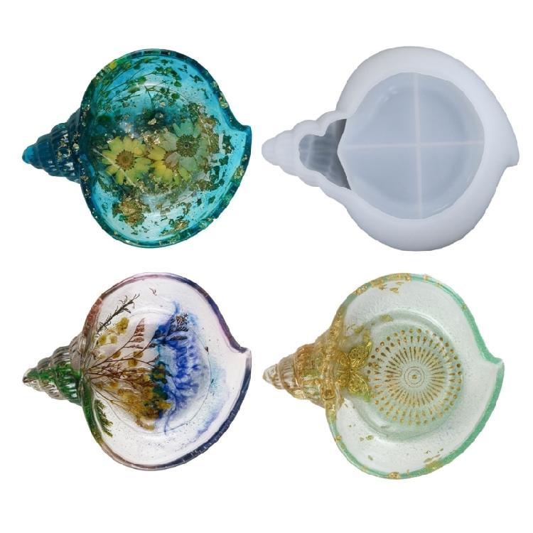 Versatile Silicone Mold DIY Storage Box Making Mould Lovely Conch Shaped Moulds