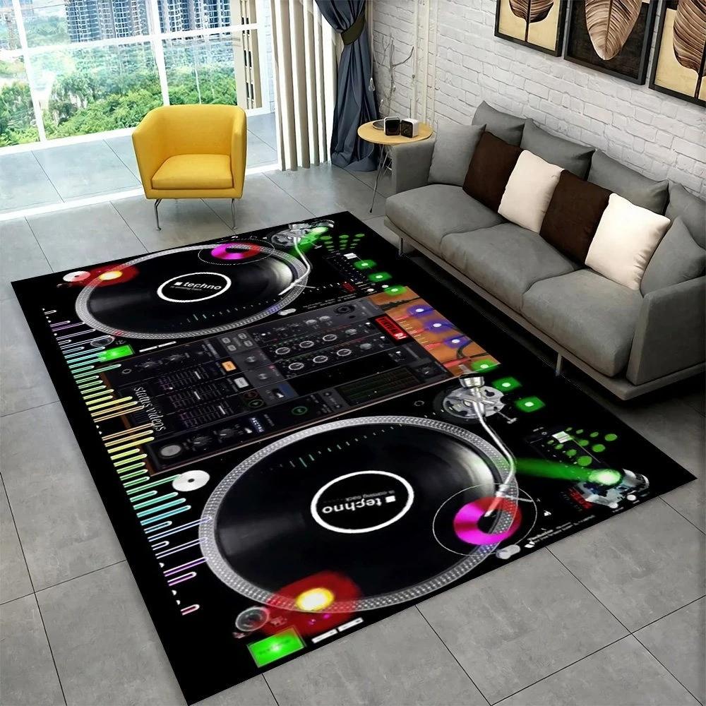 3D DJ Music Screen Keyboard Area Rug Carpet Rug for Living Room Bedroom Sofa Doormat Decoration Kid Play Non-slip Floor Mat Gift