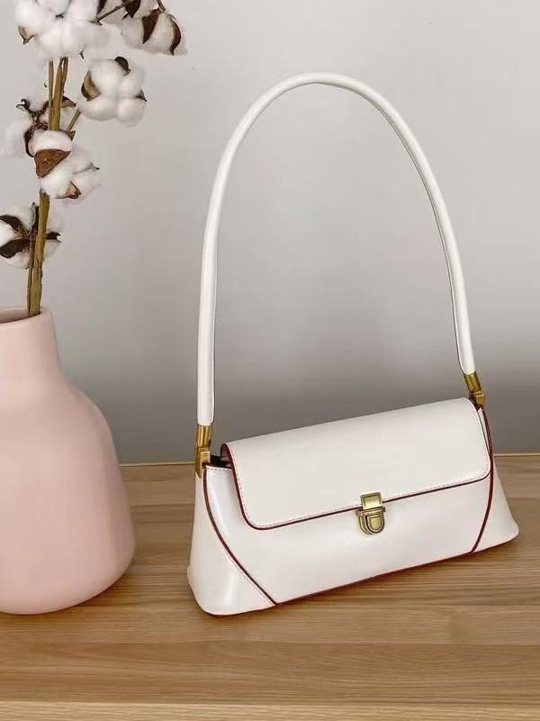 

Women s Fashion Versatile French Underarm Bag - High-End, Simple, Niche Design, Hand-Held, Single Shoulder Handbag. белый