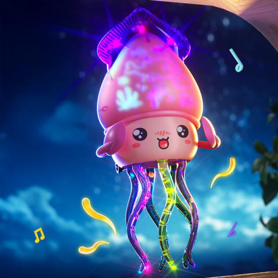 Electric Dancing Octopus Toy with LED Lights Music Obstacle Avoidance Octopus Toy Toddlers Boys Girls Interactive Cartoon Sea Animal