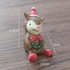 Cartoon Monkey Santa Elk Resin Ornament Figure Christmas Decoration Kids Toy