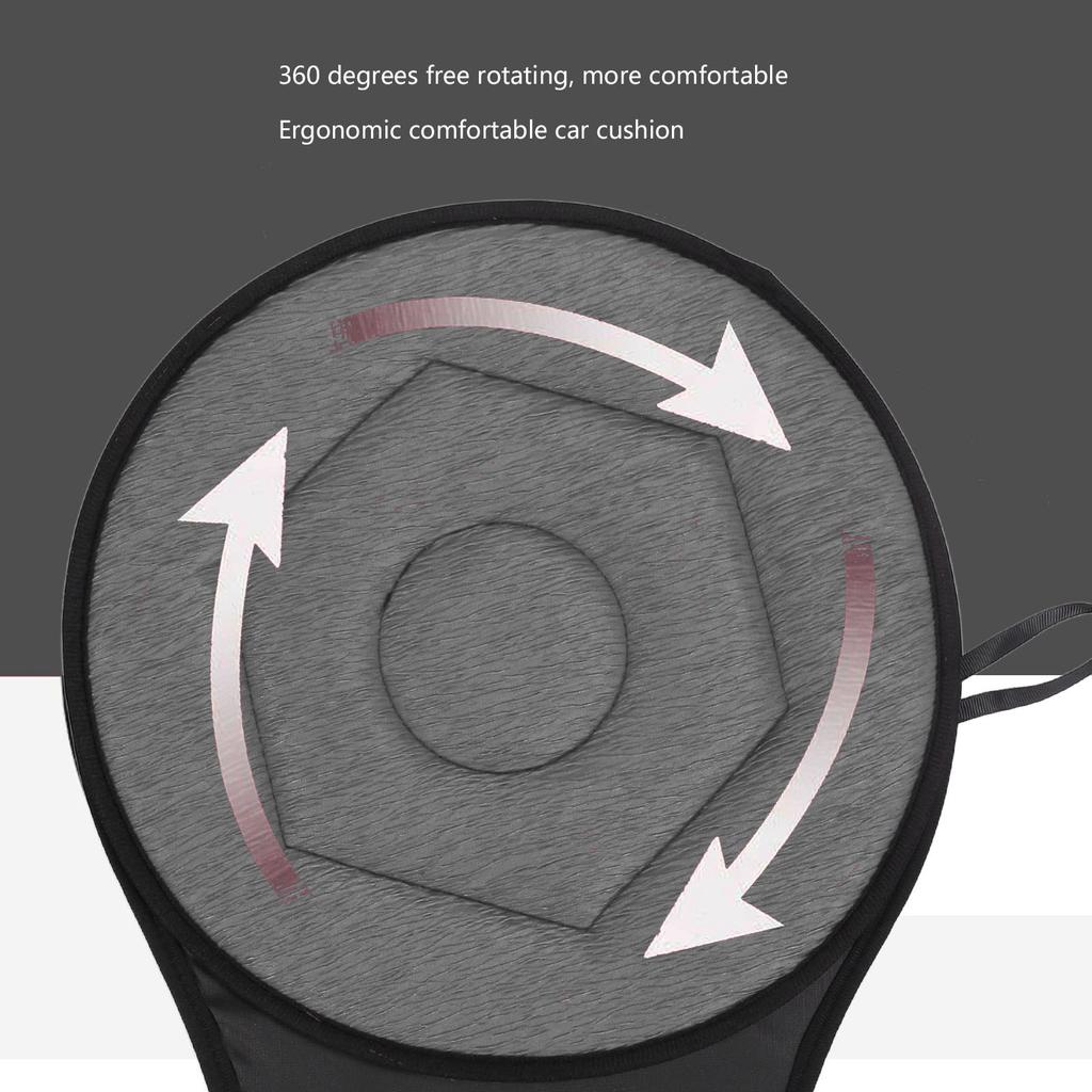 Poduszka Obrotowa 360 Stopni do Samochodu Ergonomiczny Design Antypoślizgowa Podstawa Oddychająca Gąbka do Biura Domu Podróży Osób Starszych Kobiet w Ciąży