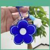 Plush Flower Whimsical Keychain For Cute Backpack Accessories And Gifts In Bright Pink Blue Yellow And Lemon Colors Yellow