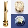 Mini Bamboo-Handled Stamp: 1.5cm Copper Head In Regular Script with Sealing Wax