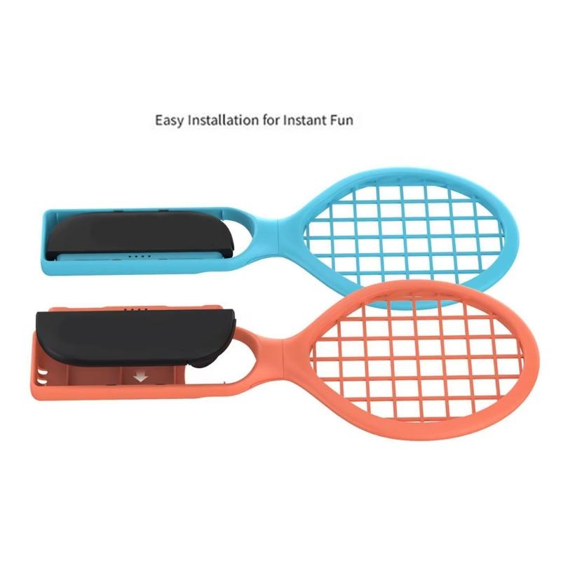 Lightweight Ergonomic Design Tennis Rackets Set Strong Plastic Tennis Rackets Simple to Operate Pair for NS2 Switch2