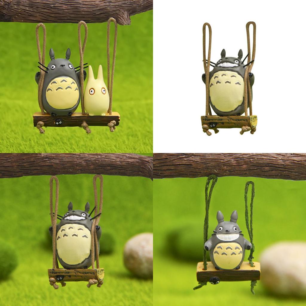 Totoro Swing Cat Mini Resin Model For Home Decor And Gift Giving