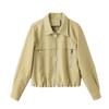 Women's Fashion Lapel PU Leather Jacket - Spring 2025 Collection, Short Coat