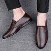 Fashion Genuine Leather Men Shoes Trendy 2024 New Casual Slip on Formal Loafers Men Moccasins Italian Black Male Driving Shoes Sneakers