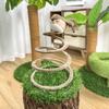 Cat Scratching Toys Spring Teaser Stick with Sound Birds Interactive Cat Toy Bite Resistant Plush Sparrow for Indoor Outdoor