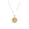 Women's Japanese & Korean Style Rotating Zircon Flower Necklace - Niche Design Titanium Steel Clavicle Chain