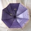 Uv Blocking Umbrella Folding Sun Umbrellas Strong Windproof Ultralight Lace Parasol Luxury Portable Piece Rains Accessories