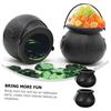 Halloween Party Decoration Witch With Light Pot Mist Plastic Bowl Decoration Candy Bucket Decoration