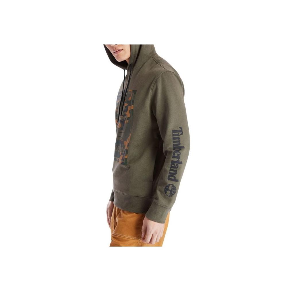Timberland Camouflage Print Casual Fleece Hoodie Men hoodies Green A2CN5-A58